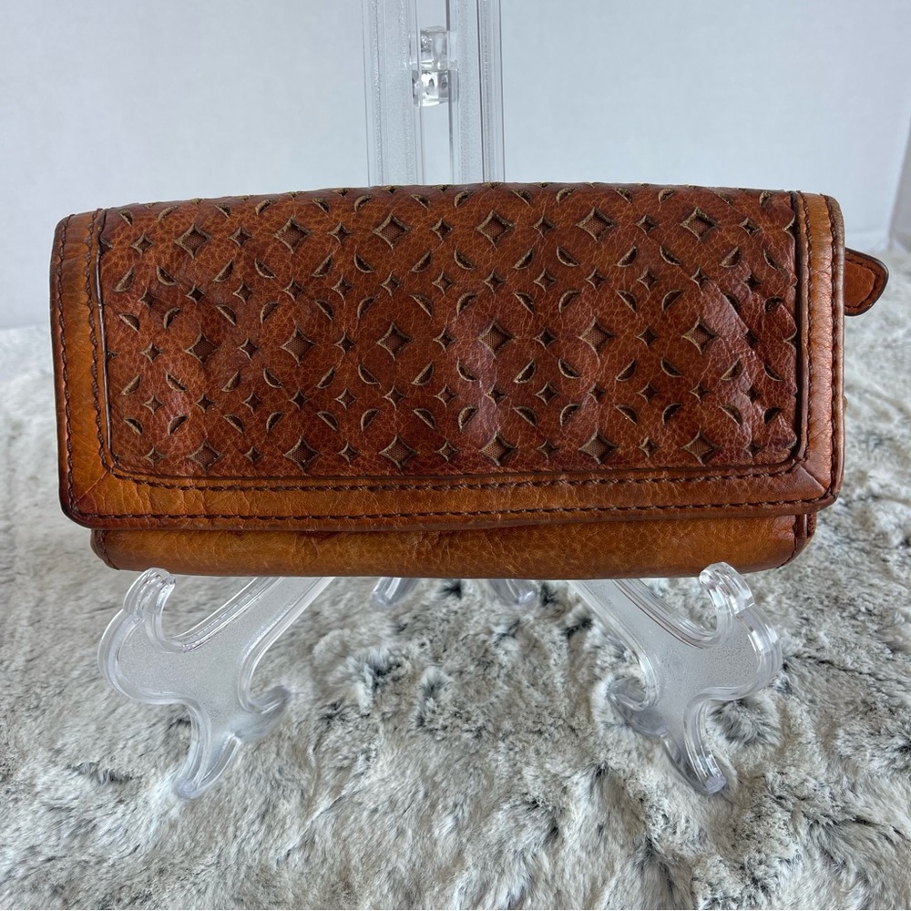 Fossil brown leather wallet. Vintage Style